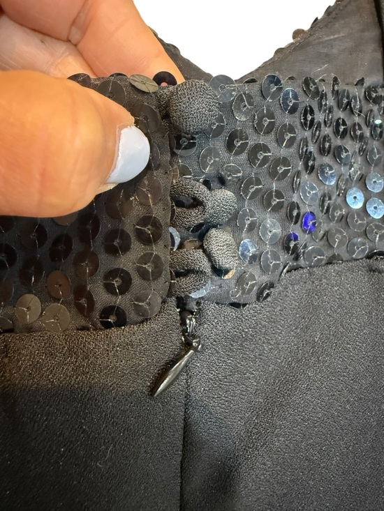 Nili Richards Vintage Women’s Lantern-Sleeve Evening Set black Size 4 - Picture 8 of 14